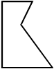 The polygon is oriented with the line segments as follows:  AB is horizontal at the bottom, BC is vertical on the left side, and CD is horizontal on the top