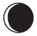 A black circle is shown with a thin white crescent on the left-hand side.