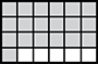 A rectangle cut into a 4 by 6 grid is shown. There are 19 shaded regions.