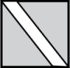 Shaded square with a thin white rod inside. The rod extends from the upper left-hand corner of the square
to the bottom right-hand corner.