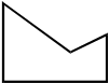 The polygon is oriented with the line segments as follows:  DC is vertical on the right side, CB is horizontal on the bottom, and BA is vertical on the left side.