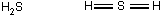 The chemical formula for the compound is capital H subscript 2, capital S.