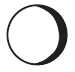 A white circle is shown with a thin black crescent on the right-hand side.