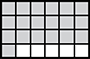 A rectangle cut into a 4 by 6 grid is shown.  There are 19 shaded regions. 