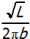start fraction numerator square root of l denominator two pi b end fraction
