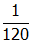 one over one hundred and twenty