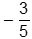 negative three fifths