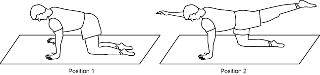 Illustration of a person exercising in two different positions. 