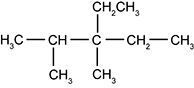 This molecule shows a five carbon chain of atoms. 