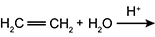A partial chemical reaction is shown that has two reactants. 
