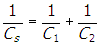 one over c sub s equals one over c sub one baseline plus one over c sub two