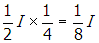 one half i times one fourth equals one eight i