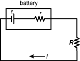 The diagram shows a schematic of electric circuit. 