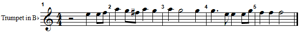 The alto line is transposed up a major ninth.