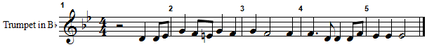 The alto line remains as written